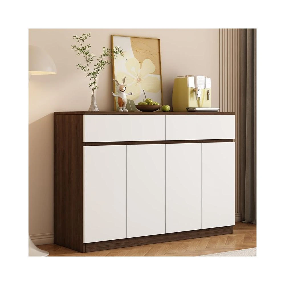 未晚家居館】 簡易餐邊櫃茶水櫃推拉門現代簡約廚房儲物櫃多功能碗櫃可