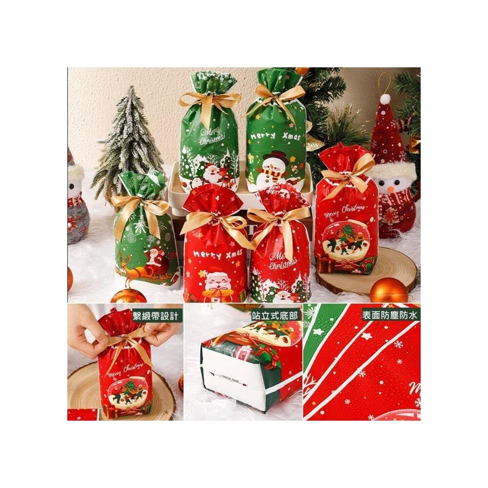 《巧緻》2023 聖誕節 抽繩袋 聖誕老人 糜鹿 水晶球 聖誕狂歡 聖誕禮物  聖誕禮物包裝袋 糖果