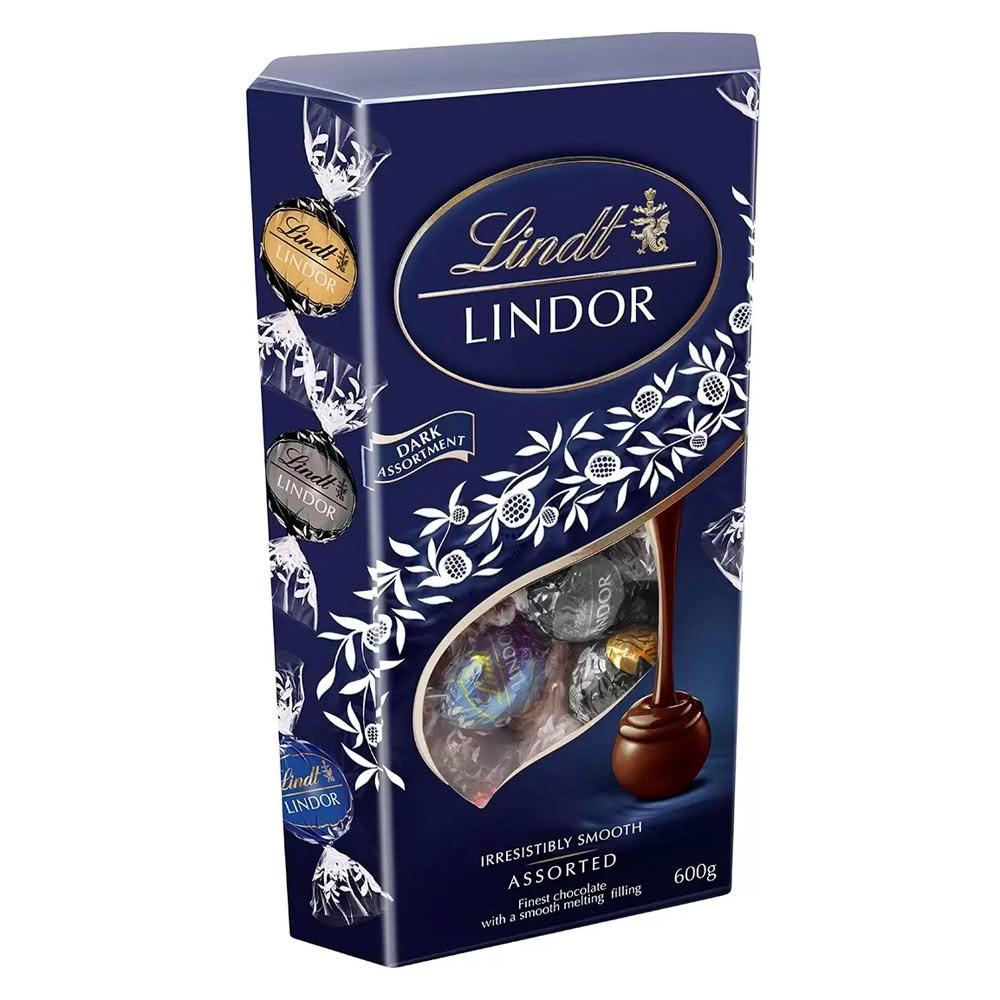 【Lindt 瑞士蓮】5Cgo🏆LINDT 軟心夾餡綜合黑巧克力 600公克#660905-303