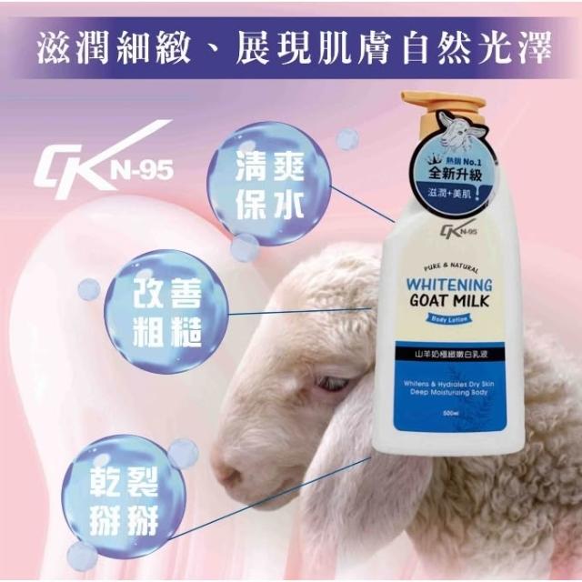 CK N-95 山羊奶滋養全身乳液山羊奶極緻嫩白乳液500ml 卡汶克萊CK乳液
