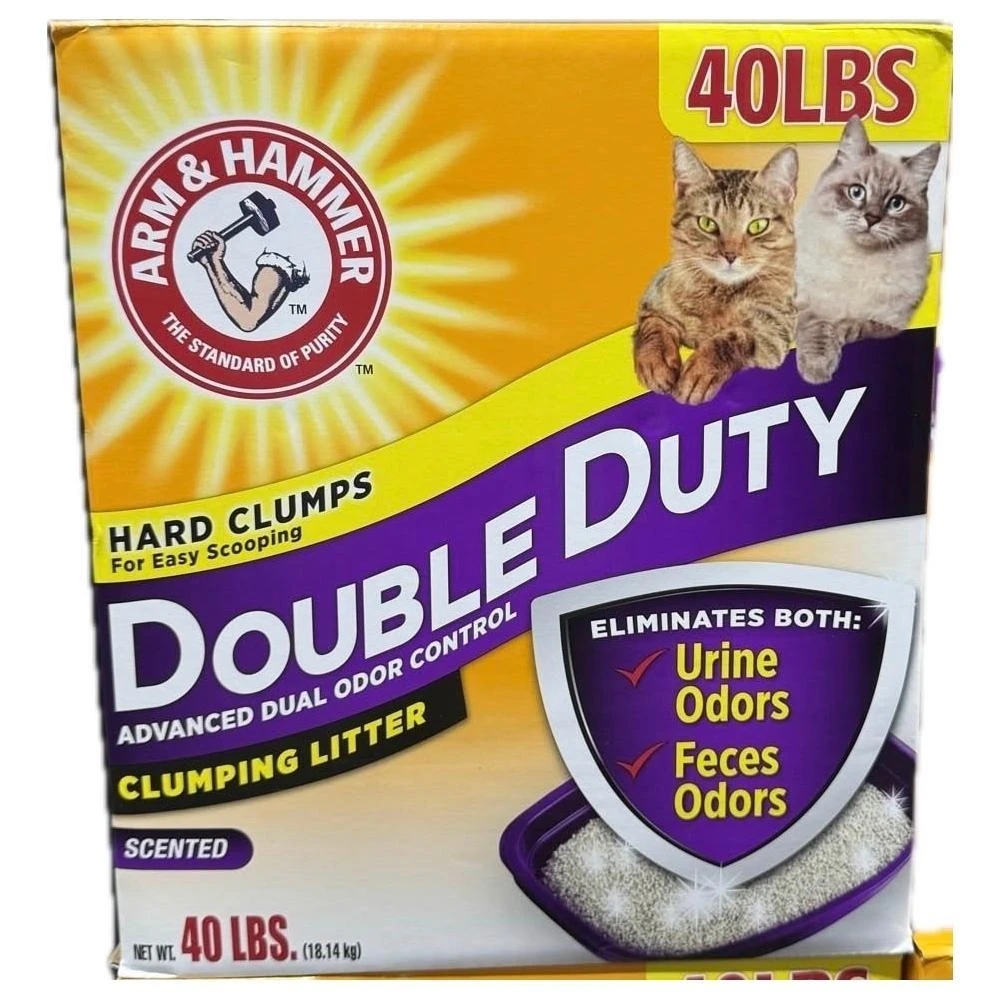 【ARM&HAMMER 鐵鎚】雙效加強除臭貓砂x2組(40LB/18.14kg)