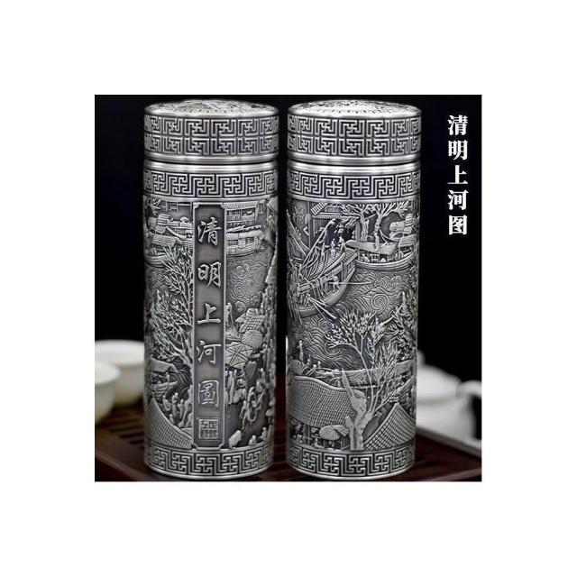 免運+ 台灣出貨可開統編999純銀高級銀水杯足銀內膽全銀養生保健茶杯高