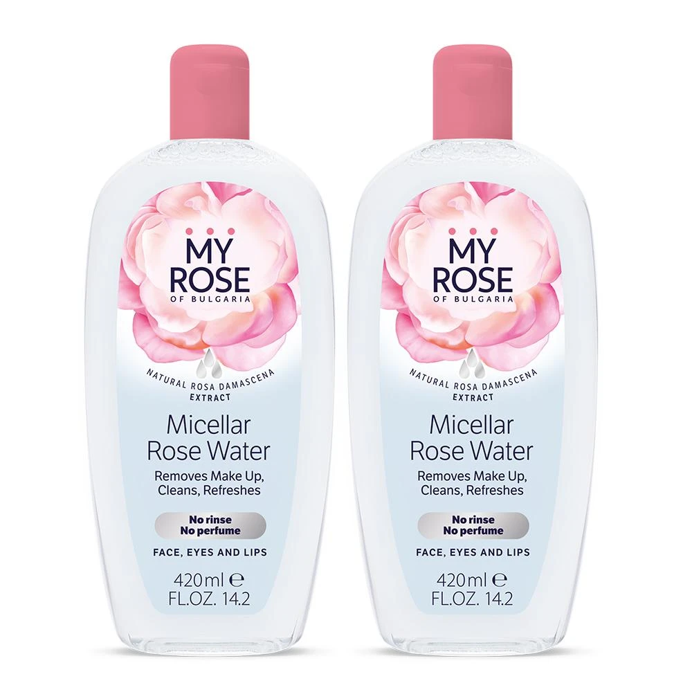 【My rose】【巴黎麵包】買1送1保加利亞MY ROSE三合一玫瑰溫和卸妝水420ml-效期2027/02