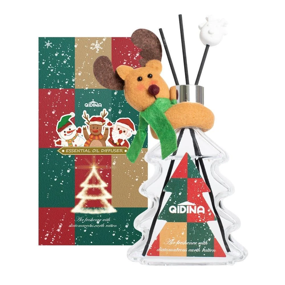 【QIDINA】QIDINA 聖誕狂歡硅藻土聖誕樹香氛擴香瓶 / 聖誕禮物 聖誕節禮物 交換禮物 送禮物 婚禮小物 生日禮物