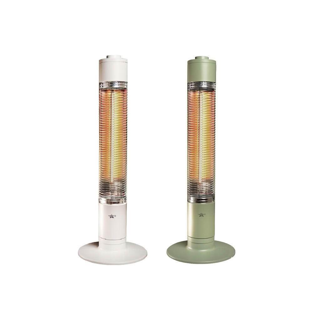 【Sengoku Aladdin 千石阿拉丁】露營必備  適用8-15坪 0.2秒瞬熱 石墨遠紅外線電暖器 SH-G1100T 白/綠