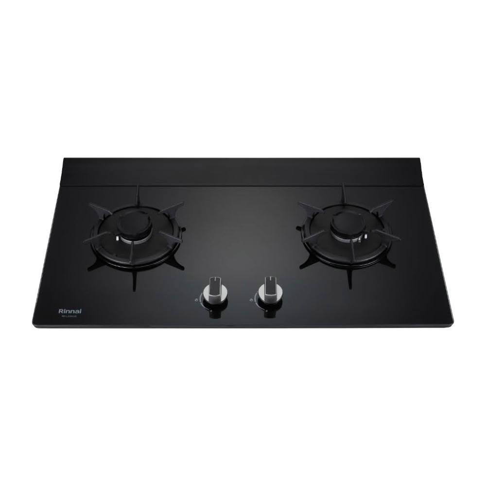 【林內】RB-L2600G(B) 檯面式彩焱玻璃雙口爐 (含基本安裝)｜彩焱系列｜檯面爐｜三層火｜新式導流槽｜瓦斯爐｜