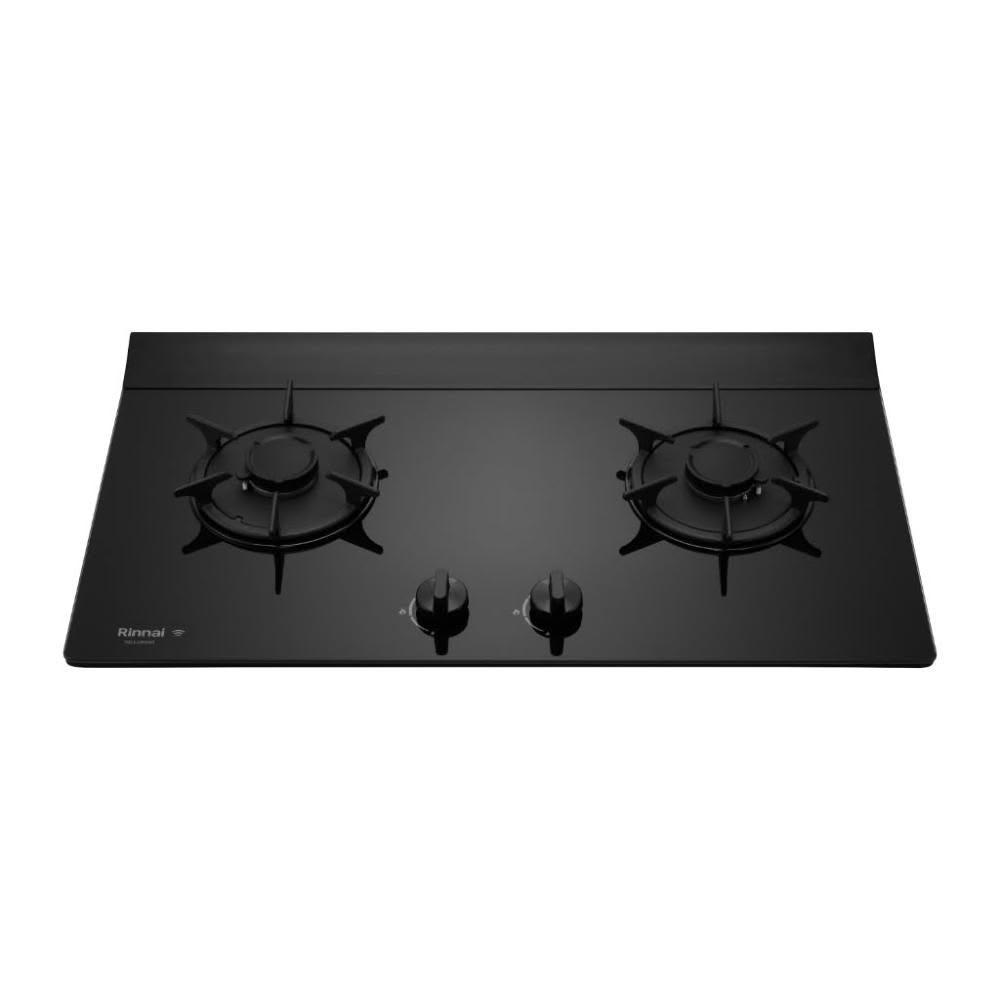 【林內】RB-L2680G(B) 檯面式彩焱玻璃雙口爐 (含基本安裝)｜彩焱系列｜檯面爐｜三層火｜新式導流槽｜藍光旋鈕｜瓦斯爐｜