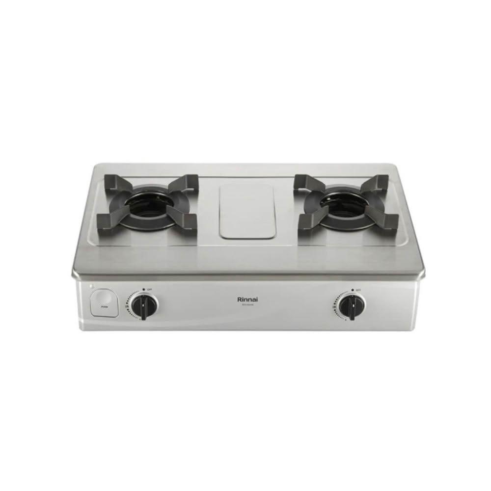 Rinnai 林內 RTS-N2701S 雙口內焰瓦斯爐，採用臺灣製造不鏽鋼爐臺與鑄鐵爐頭，尺寸702×212×422mm，電子連續點火，使用DC 1.5V電源。能源效率第一級，瓦斯消耗量8~9kW，適用天然氣及桶裝瓦斯。BSMI許可字號R41095，保固1年，標準安裝，安全高效的廚房必備選擇。