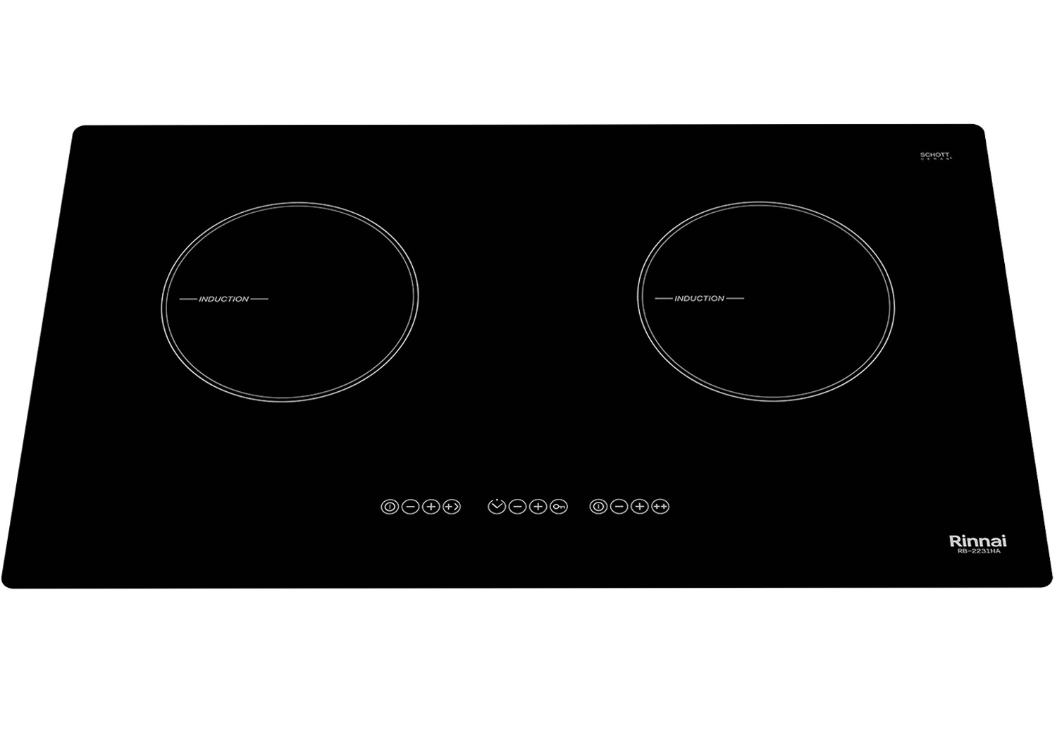 Rinnai 林內 RB-2231HA 雙口傳統瓦斯爐，採用耐熱強化玻璃爐臺與電子點火設計，適閤家庭廚房使用。機體尺寸750×450×77mm，瓦斯消耗量3kW以下，標準安裝保固1年，BSMI許可字號R51155。高效節能，安全可靠，是理想的廚房瓦斯爐選擇。