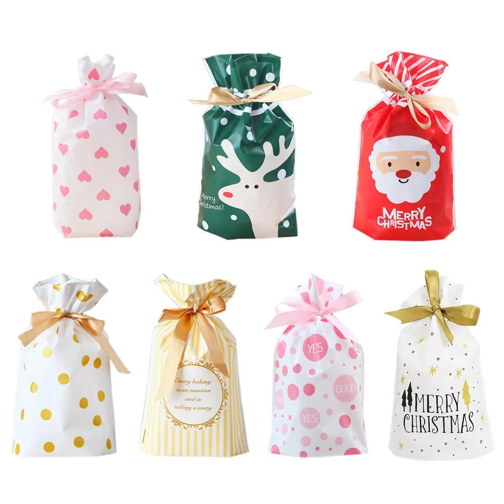 【COLOR ME】抽繩束口禮物袋 10張/包 (抽繩袋 禮品袋 烘焙袋 餅乾袋 束口袋 糖果袋 分裝袋 塑料袋)