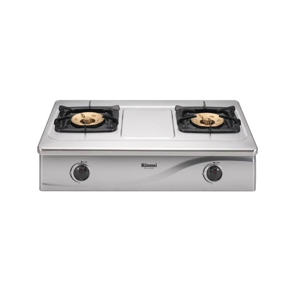 【林內】RTS-203SC 台爐式傳統不銹鋼雙口爐 (含基本安裝)｜台爐｜銅合金爐頭｜易清潔｜瓦斯爐｜