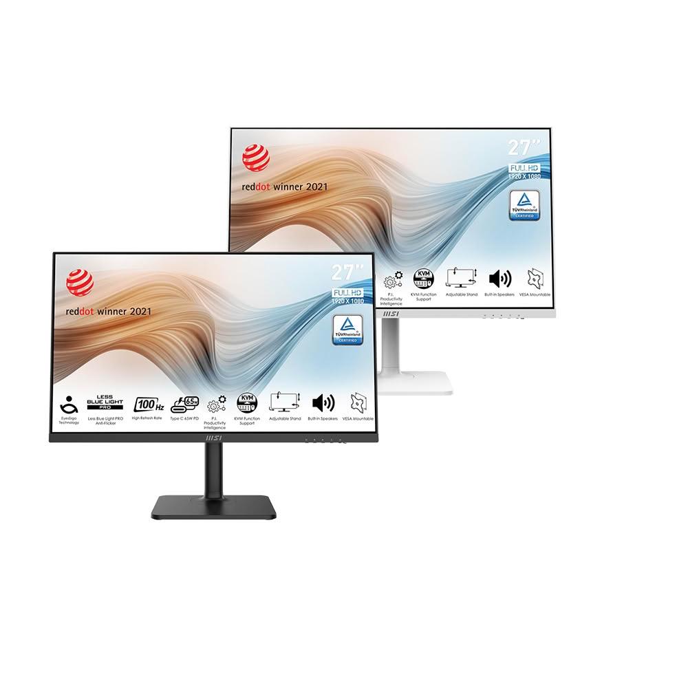 【MSI 微星】Modern MD272XPW 電腦螢幕(27吋 IPS 100Hz 內建喇叭 LCD 電競螢幕 護眼螢幕)