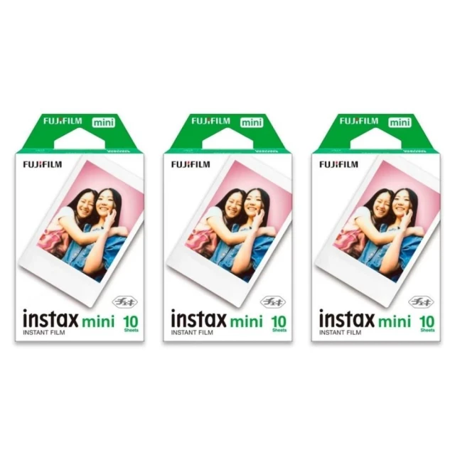 【FUJIFILM 富士軟片】(盒裝x3盒)(共30張) mini系列-空白底片白邊底片 instax mini 拍立得 專用