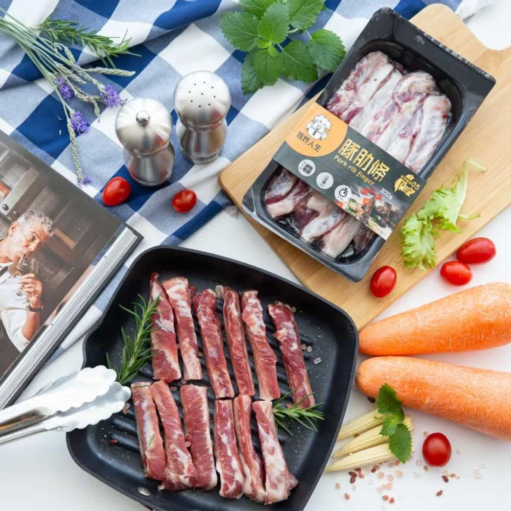 【氣炸人生】豚肋條300g(台灣豬 立大食品 豬肋條 豬肉 肋排 香煎 氣炸鍋 消夜 露營 烤肉 宅配)