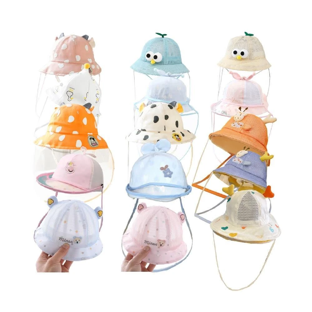 [Momm]可拆卸兩用寶寶防疫防護帽 1入（嬰兒防疫帽/ 新生兒防疫帽/寶寶防護帽/防護面罩/兒童防疫帽/防飛沫）