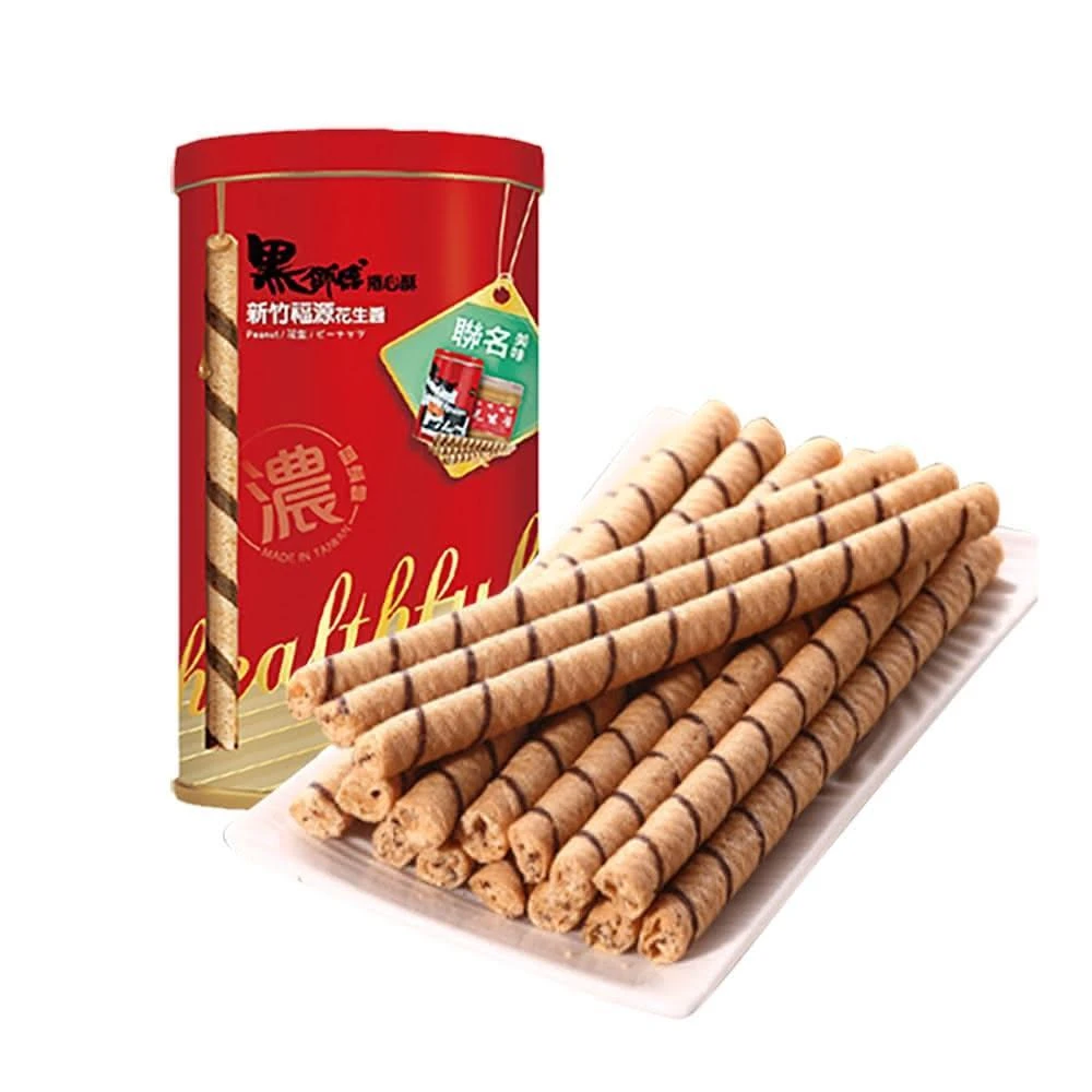 【黑師傅】捲心酥 脆笛酥 400g 鐵罐 巧克力/草莓/牛奶/花生/咖啡/黑糖/榛果可可