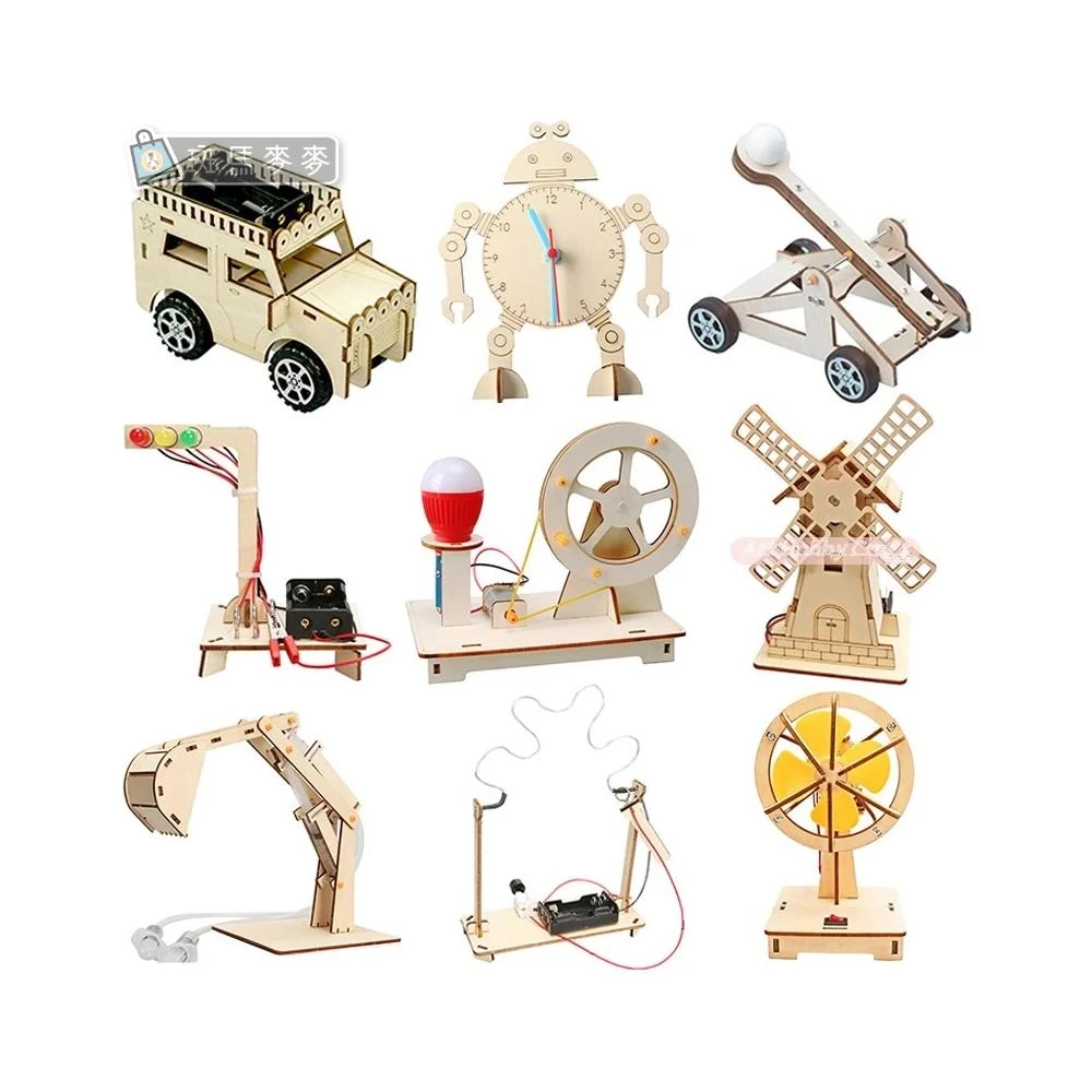 科學木質DIY玩具-貳︱飛機 太陽能車 賽車 DIY材料包 兒童手作 親子手作 美勞 材料包︱麥手作