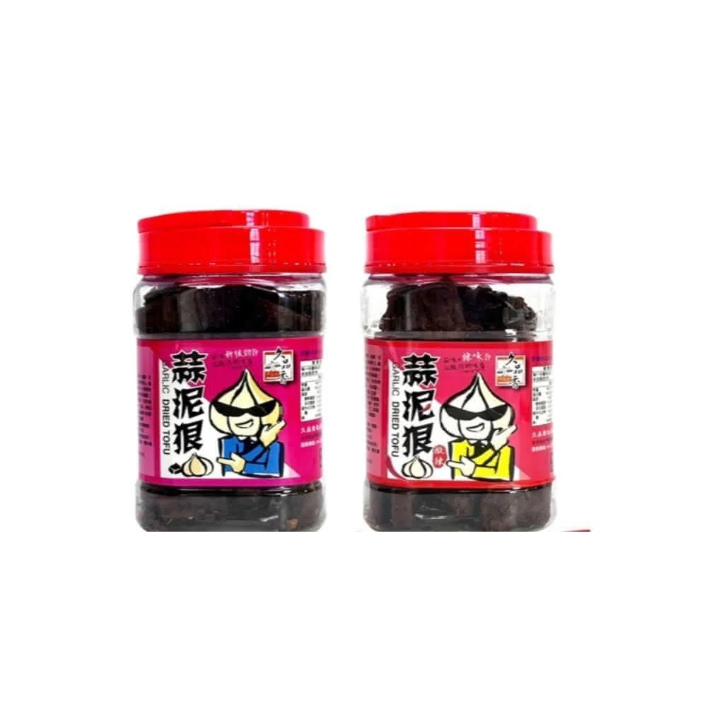 久品香 豆干 蒜泥狠 罐裝 350g(原味 微辣 惡魔豆干 高粱酒風味)