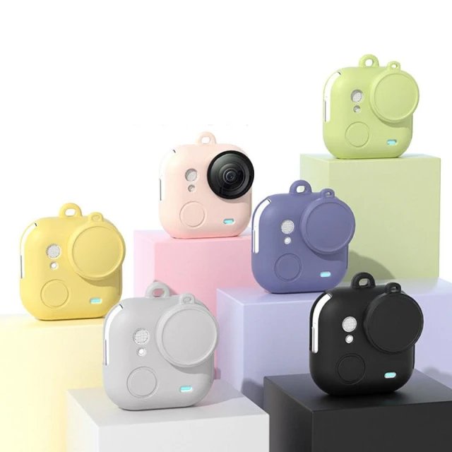 Insta360 GO Ultra 矽膠保護套｜防摔防刮防護套｜送鏡頭蓋+掛繩｜親膚手感機身殼 運動相機配件