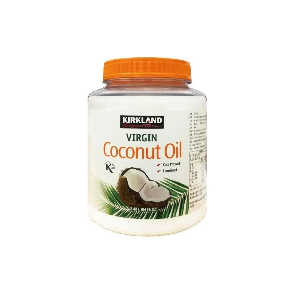 【Kirkland Signature 科克蘭】冷壓初榨椰子油(2480ml/瓶)．好市多COSTCO
