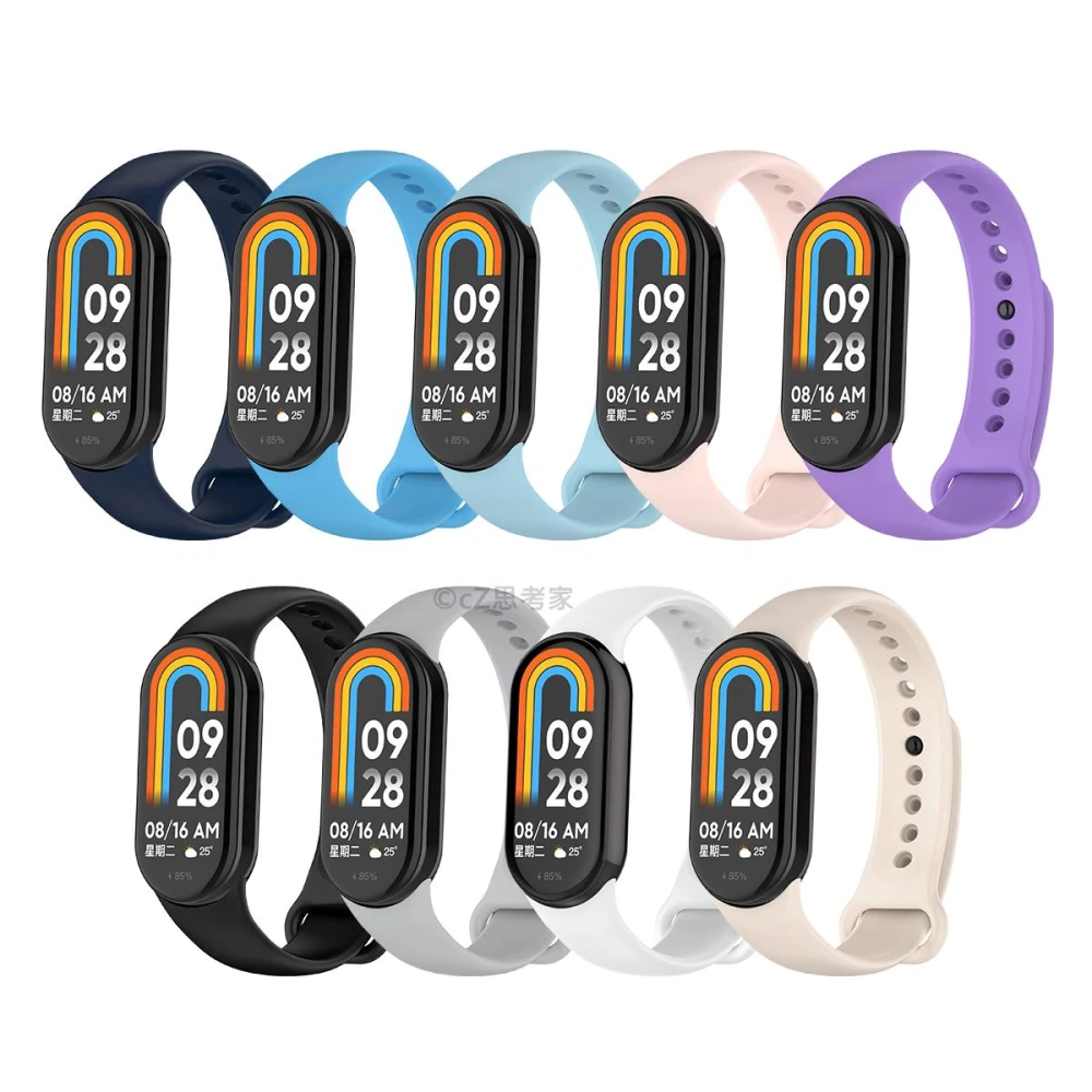 小米手環 單色錶帶 小米 10 米9 米8 替換錶帶 錶帶 小米手環錶帶 小米錶帶 運動錶帶