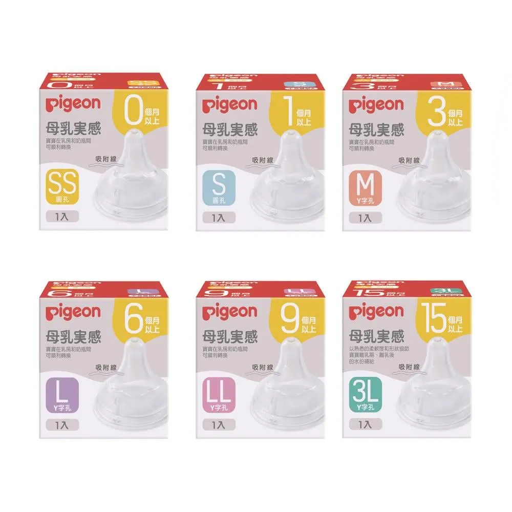【Pigeon 貝親】第三代寬口母乳實感奶嘴-SS/S/M/L/LL/3L (替換奶嘴/貝親奶嘴；寶寶共和國)
