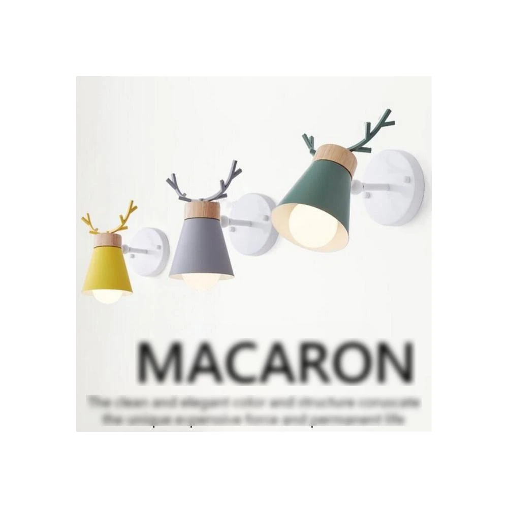 《威森家居》北歐 鹿角鐘罩壁燈 可調角度 童趣混搭 馬卡龍 森林童話 L180543