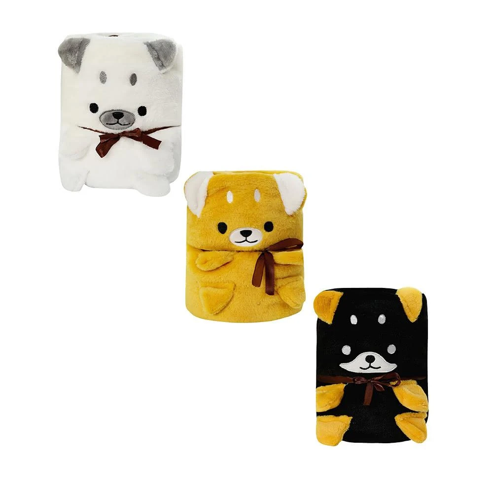 捕夢網】法蘭絨柴犬毛毯披風披肩空調毯懶人毯午睡毯小毯子交換禮物毛毯寵物毯聖誕禮物