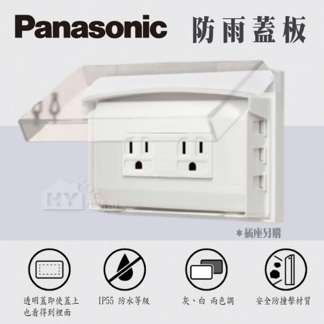 【Panasonic 國際牌】Panasonic 國際牌 WEF8981 WEF8981W 星光 RISNA 防滴蓋板 防雨蓋板 防水蓋板 白色 灰色