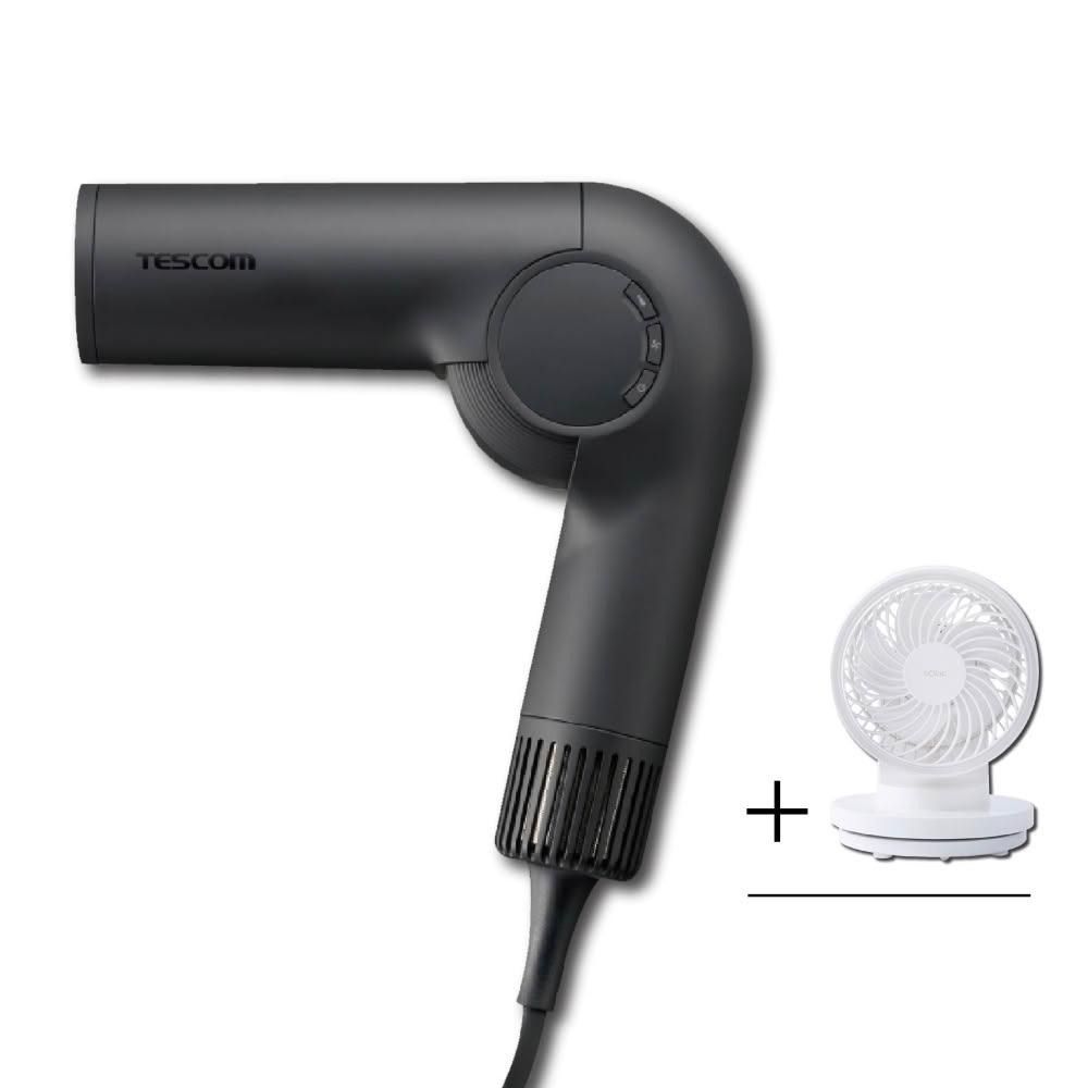 【TESCOM】搭贈組｜自動變壓摺疊修護離子吹風機 TD860TW (miniGO 摺疊吹風機 國際電壓__Kimi極美職人推薦)
