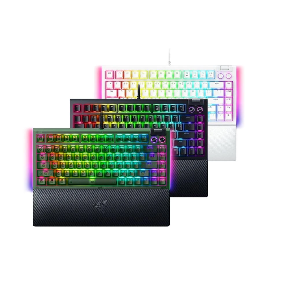 【Razer 雷蛇】Razer 雷蛇 BlackWidow V4 75% 黑寡婦V4 黑色 白色 幻影綠 熱插拔機械鍵盤 橘軸 中文 英文