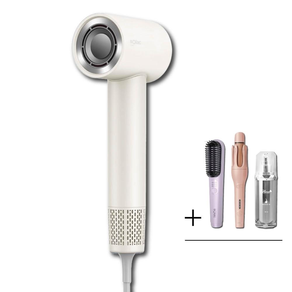 【SOLAC】搭贈組｜高速智能溫控專業吹風機 SD-860 (快乾恆溫 負離子強化護髮 低噪輕量 SD860_Kimi極美職人推薦)