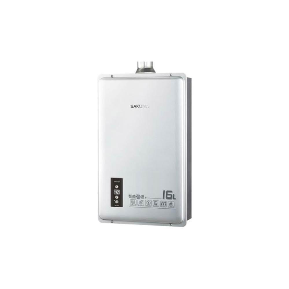 【SAKURA 櫻花】DH1605 16L 智能恆溫熱水器 (含標準安裝) DH-1605 |屋內型|強制排氣|分段火排|