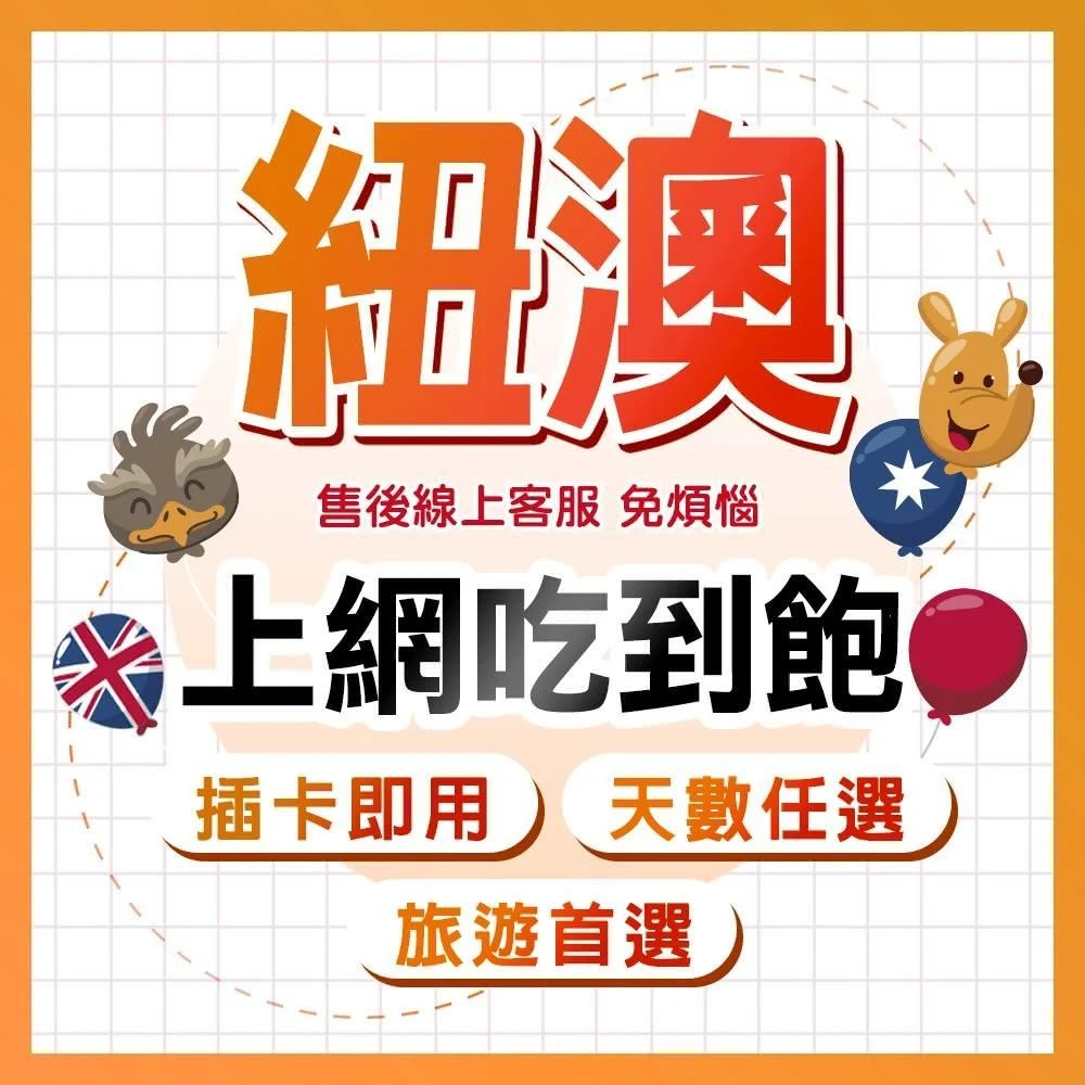 i.Trips  澳洲紐西蘭6~15天總流量網路卡 全天售後客服 免開通 即插即用