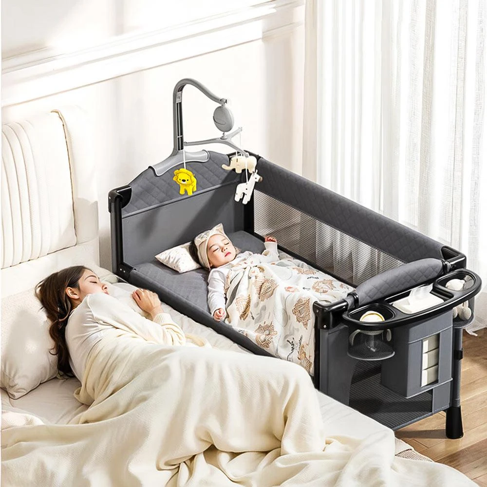 【LEMU 樂牧】嬰兒床 可折疊 旅行可攜式(遊戲床/便攜折疊床/多功能可調式床邊床)