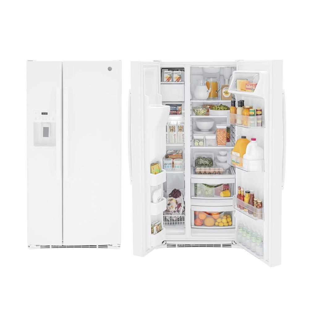 【GE 奇異】 ( GSS23GGPWW ) 702公升 窄寬對開門冰箱 -純白