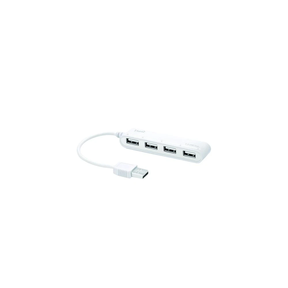 【E-books】H11 獨立開關4孔USB2.0 HUB(白)