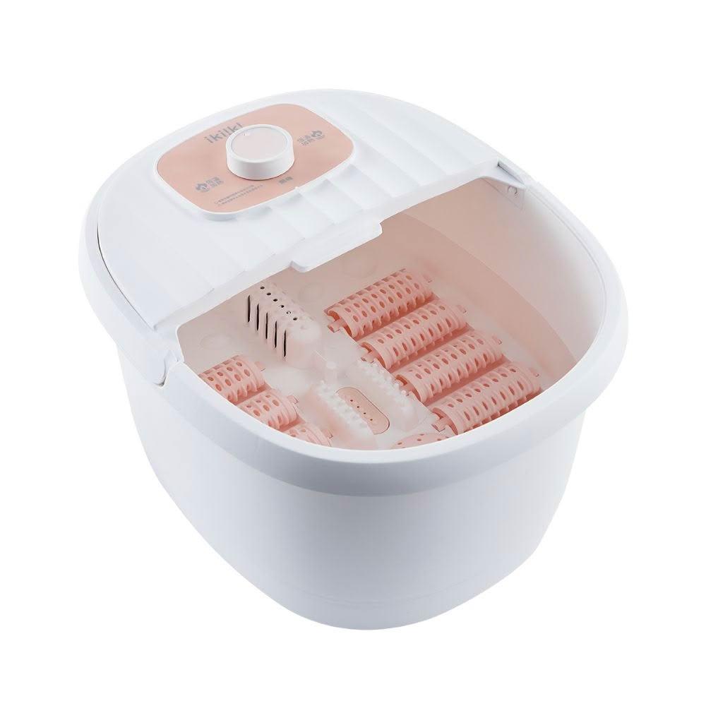  IK-FM5602 電動按摩椅採用12kg機身量化設計，輕巧易收納，附人體工學提把，提供左右全足8顆按摩功能。內建恆溫系統，舒適溫暖，符合人體工學設計，讓您在家也能享受專業按摩體驗。 