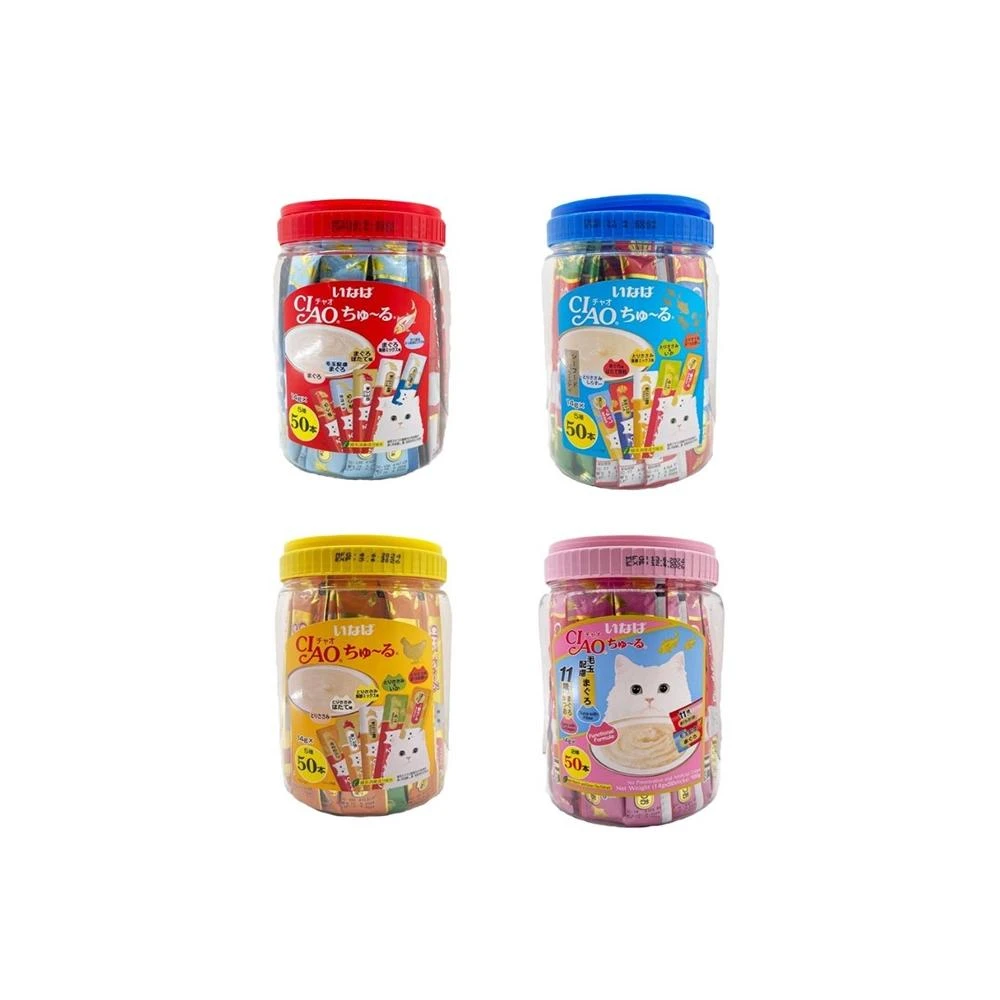 【CIAO】日本 CIAO 啾嚕肉泥綜合桶 桶裝系列 14g x 50入 肉泥桶 ciao肉泥 貓肉泥 貓點心 肉泥點心