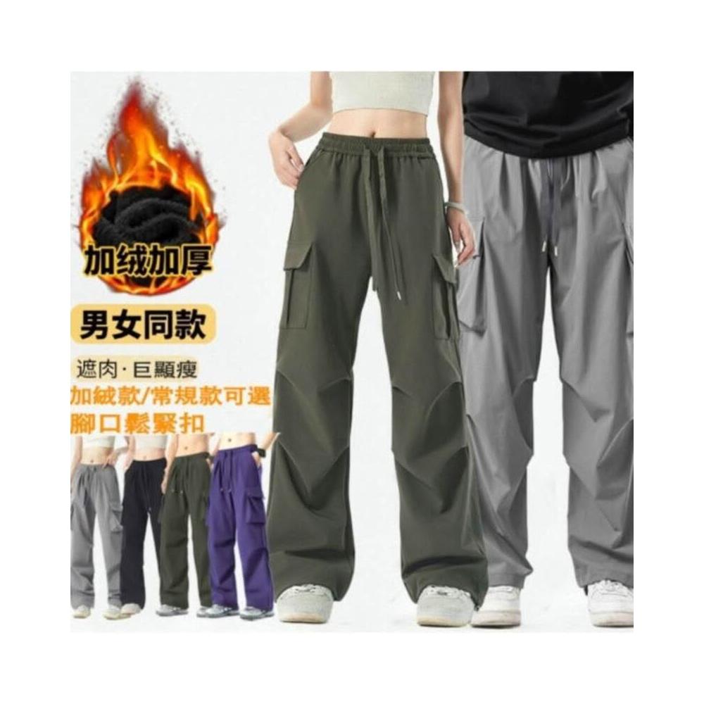 運動長褲男女生禦寒保暖工作褲內刷毛褲保暖褲防風防水衝鋒褲多口袋加絨加厚工裝褲雪地滑雪褲運動褲寬褲登山褲發熱棉褲寬鬆休閒褲
