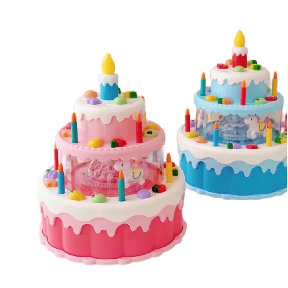 🌟全館現貨❤️愛卡樂賣場❤️🌟玩具系列🌟仿真會唱歌的生日蛋糕玩具/聲光音效/蠟燭可吹熄唷