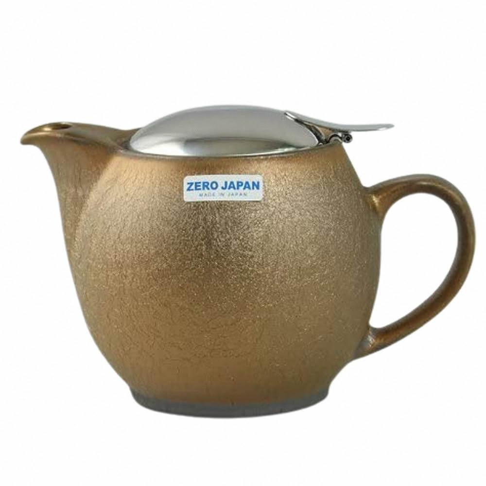 茶壺 ZERO JAPAN】典藏陶瓷不鏽鋼蓋壺(金泊)450cc｜陶瓷壺｜茶壺｜泡茶壺