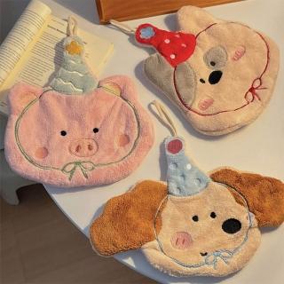 可愛動物擦手巾 (卡通方巾 擦手巾 掛式擦手巾)