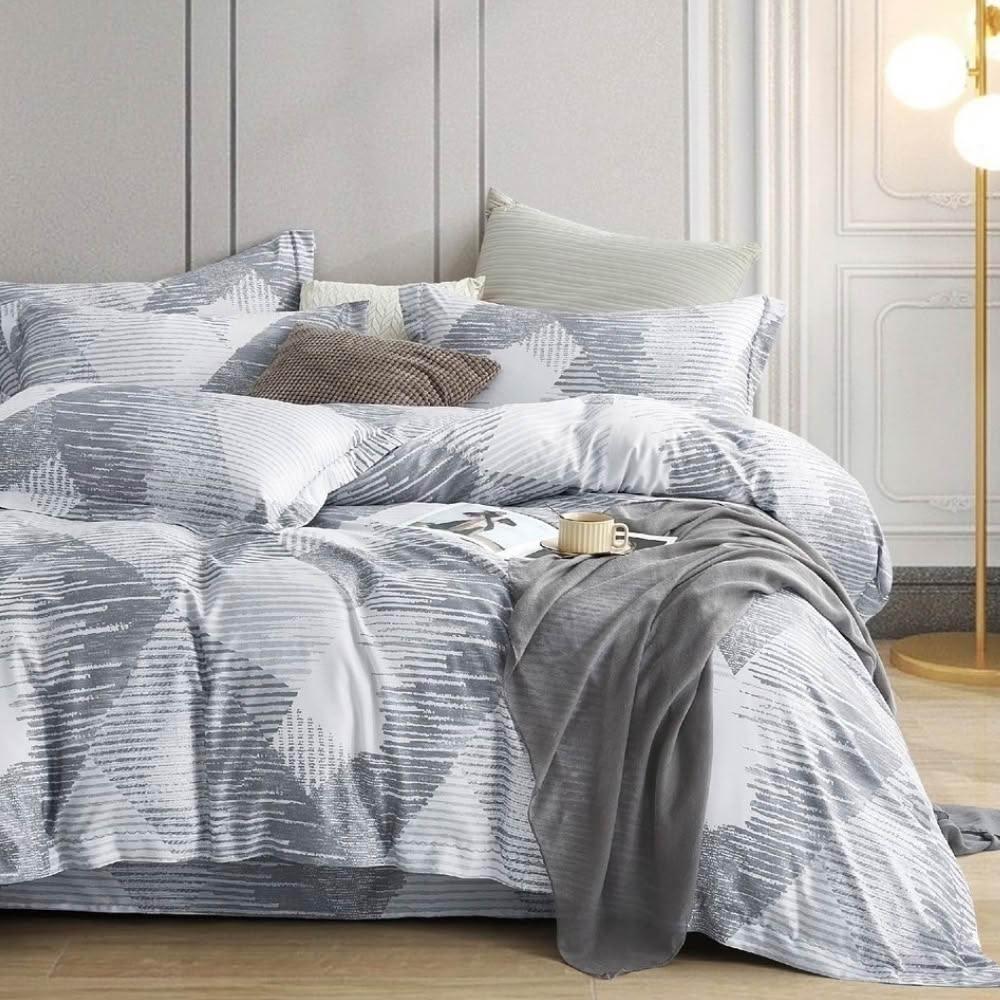 【不賴床】台灣製 天絲床包被套四件組A-多尺寸 單人/雙人/加大/特大 被套 萊賽爾 天絲床包 透氣 抗菌 多色任選