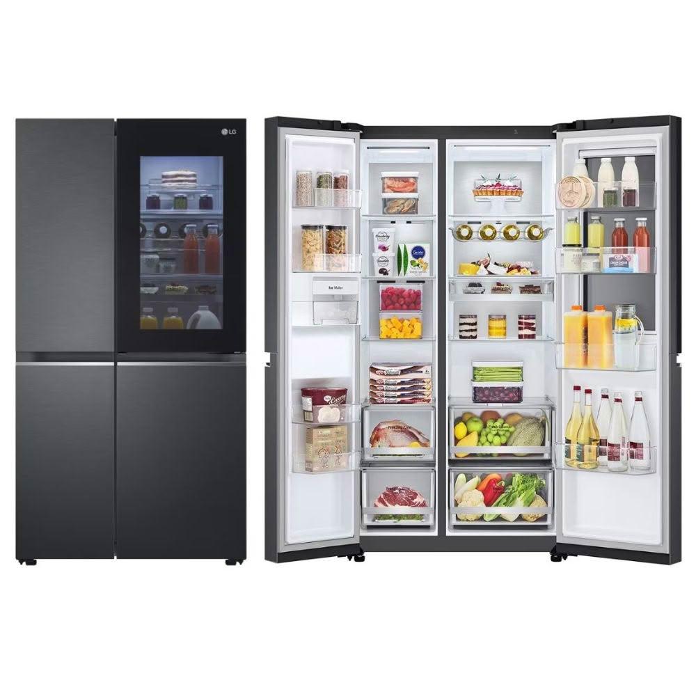 【LG 樂金】GL-QL62MB 653公升 敲敲看門中門對開冰箱 夜墨黑