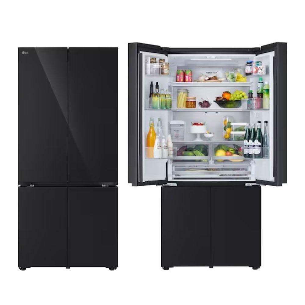 【LG 樂金】GV-NB61BG 619公升 智慧變頻四門冰箱｜曜石黑鏡面