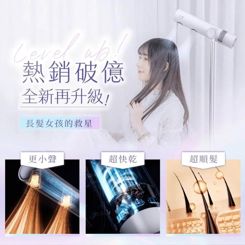 【meekee】小嵐立式吹風機 Plus(MK-DRYER-8) 送直捲兩用無線離子夾(顏色隨機)