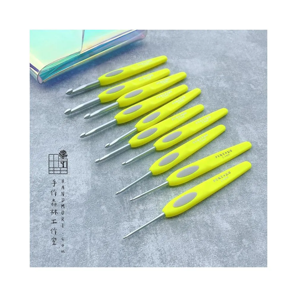 Clover】手作森林日本可樂牌霓光鉤針組43-608 Pen-E 螢光黃夜光限量版