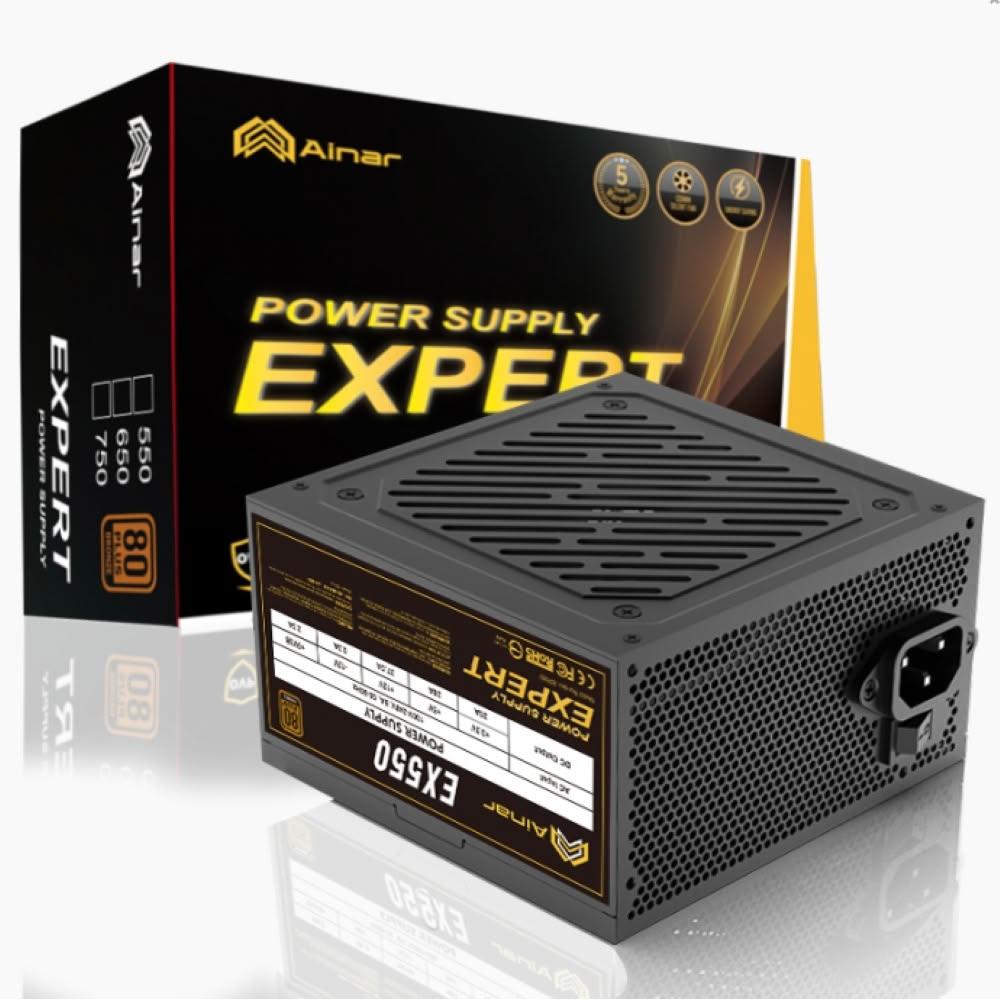 Ainar 艾納爾 EXPERT EX550 銅牌 扁平線 電源供應器 (五年保固)