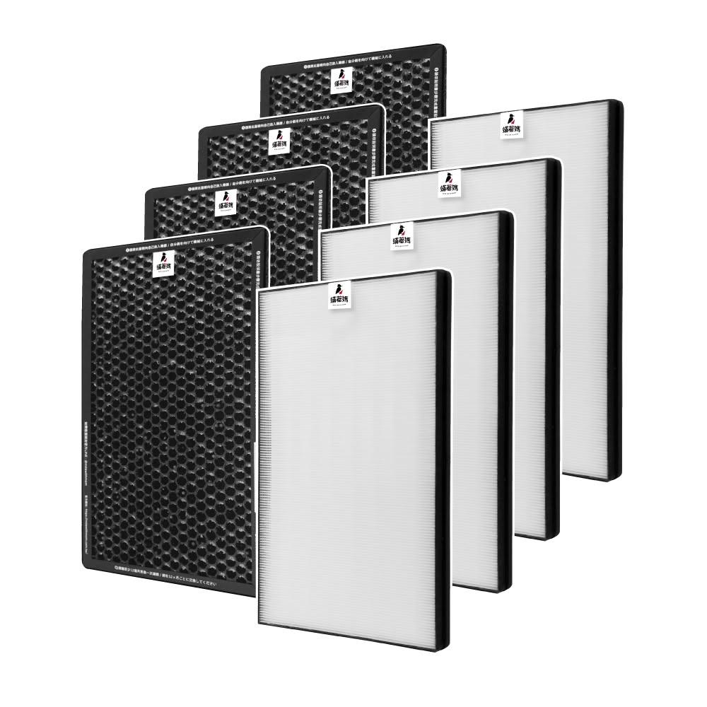 【Mitewithmom 著媽】適用夏普SHARP 4入組濾網 KC-JD50T-W KC-JH50T-W FZ-D40HFE FZ-D40DFE